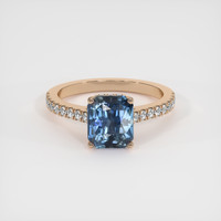 3.04 Ct. Sapphire Ring, 14K Rose Gold 1