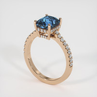 3.04 Ct. Sapphire Ring, 14K Rose Gold 2