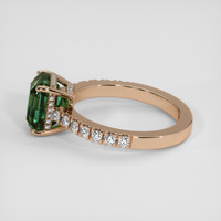 4.06 Ct. Bluish Green Sapphire Ring, 14K Rose Gold 4