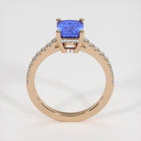 2.00 Ct. Blue Sapphire Ring, 18K Rose Gold 3