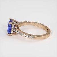 2.00 Ct. Blue Sapphire Ring, 18K Rose Gold 4