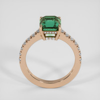4.06 Ct. Bluish Green Sapphire Ring, 18K Rose Gold 3