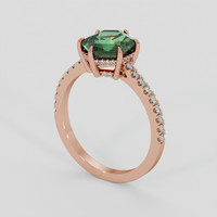 3.00 Ct. Green Sapphire Ring, 18K Rose Gold 2
