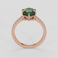 3.00 Ct. Green Sapphire Ring, 18K Rose Gold 3