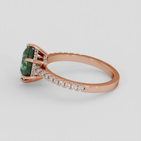 3.00 Ct. Green Sapphire Ring, 18K Rose Gold 4
