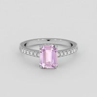 1.61 Ct. Pinkish Purple Sapphire Ring, 10K White Gold 1