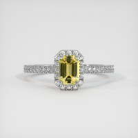 0.63 Ct. Yellow Sapphire Ring, 10K White Gold 1