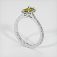 0.63 Ct. Yellow Sapphire Ring, 10K White Gold 2