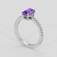 1.53 Ct. Bi Color Sapphire Ring, 10K White Gold 2