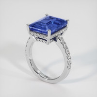 8.14 Ct. Blue Sapphire Ring, 14K White Gold 2