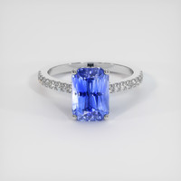 4.67 Ct. Sapphire Ring, 14K White Gold 1