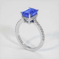 4.67 Ct. Blue Sapphire Ring, 14K White Gold 2