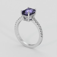 1.71 Ct. Purple Spinel Ring, 14K White Gold 2