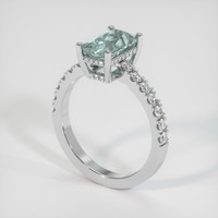 1.75 Ct. Sapphire Ring, 14K White Gold 2