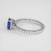 1.16 Ct. Blue Sapphire Ring, 14K White Gold 4