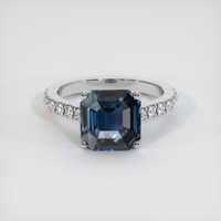 3.58 Ct. Color Change Sapphire Ring, 14K White Gold 1