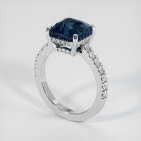 3.58 Ct. Color Change Sapphire Ring, 14K White Gold 2