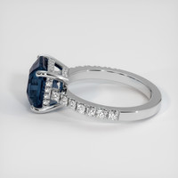 3.58 Ct. Color Change Sapphire Ring, 14K White Gold 4