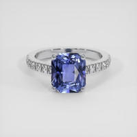 2.55 Ct. Purplish Blue Sapphire Ring, 14K White Gold 1