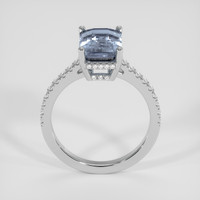 3.65 Ct. Blue Sapphire Ring, 14K White Gold 3