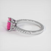 2.03 Ct. Pink Sapphire Ring, 14K White Gold 4