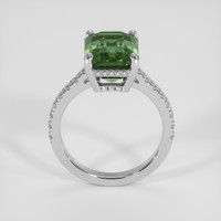 5.10 Ct. Bluish Green Sapphire Ring, 14K White Gold 3