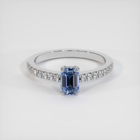 1.11 Ct. Sapphire Ring, 14K White Gold 1