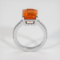 5.45 Ct. Orange Sapphire Ring, 14K White Gold 3