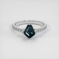 1.13 Ct. Sapphire Ring, 14K White Gold 1