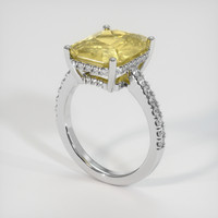 6.13 Ct. Yellow Sapphire Ring, 14K White Gold 2