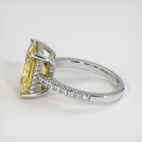 6.13 Ct. Yellow Sapphire Ring, 14K White Gold 4