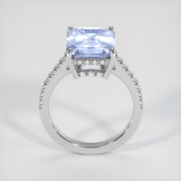 7.02 Ct. Purplish Blue Sapphire Ring, 18K White Gold 3