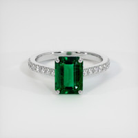 1.87 Ct. Emerald Ring, 18K White Gold 1