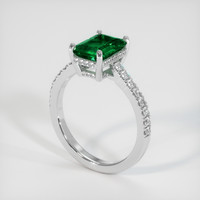 2.90 Ct. Emerald Ring, 18K White Gold 2
