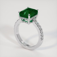 4.25 Ct. Emerald Ring, 18K White Gold 2
