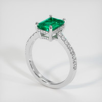 2.23 Ct. Emerald Ring, 18K White Gold 2