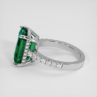 5.96 Ct. Emerald Ring, 18K White Gold 4