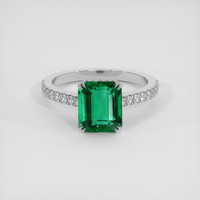 2.61 Ct. Emerald Ring, 18K White Gold 1