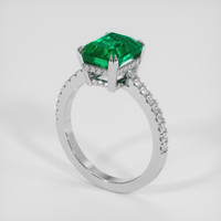 2.61 Ct. Emerald Ring, 18K White Gold 2