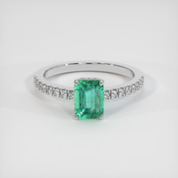 1.89 Ct. Emerald Ring, 18K White Gold 1