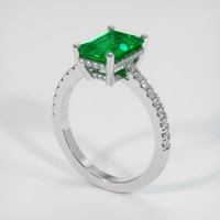 1.90 Ct. Emerald Ring, 18K White Gold 2