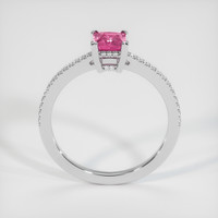 0.74 Ct. Pink Sapphire Ring, 18K White Gold 3