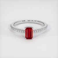 Ruby Ring 0.75 Ct., 18K White Gold Preview