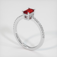Ruby Ring 0.75 Ct., 18K White Gold Preview
