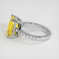 4.55 Ct. Yellow Sapphire Ring, 18K White Gold 4