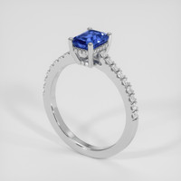 1.16 Ct. Blue Sapphire Ring, 18K White Gold 2