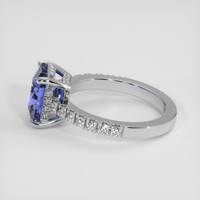 2.55 Ct. Purplish Blue Sapphire Ring, 18K White Gold 4