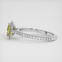 0.63 Ct. Yellow Sapphire Ring, 18K White Gold 4