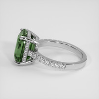 5.10 Ct. Bluish Green Sapphire Ring, 18K White Gold 4