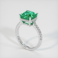 4.21 Ct. Emerald Ring, 18K White Gold 2